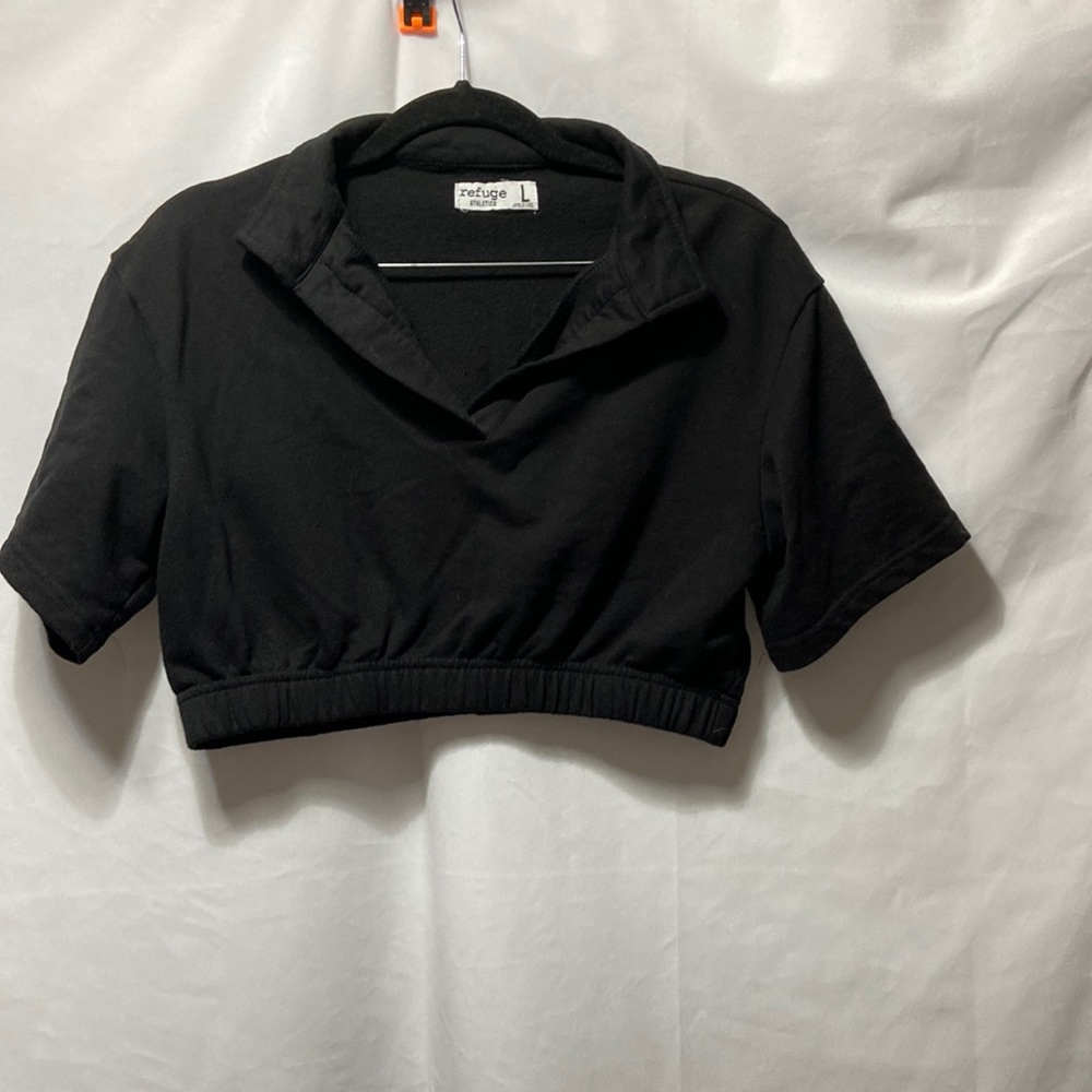 Refuge Athletic Sweater Crop Top